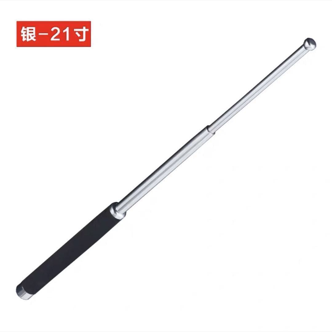 Telescopic self-defense baton (3-section, vehicle-compatible)