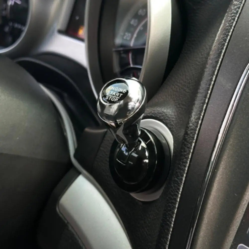1Pcs Car starter lever decoration Car One Click Start Joystick Decorative Ball Creative All Metal Start Switch Button Cover