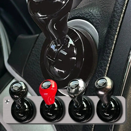 1Pcs Car starter lever decoration Car One Click Start Joystick Decorative Ball Creative All Metal Start Switch Button Cover