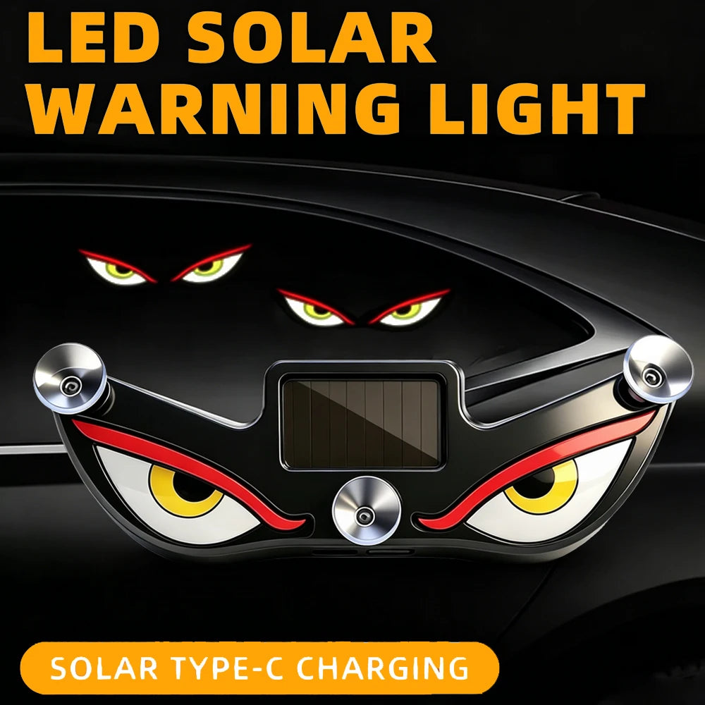 Solar DEMON EYE Ambient Light Dynamic Breathing Neon Light Car Decoration Rear Windshield Atmosphere Lights Car Accessories