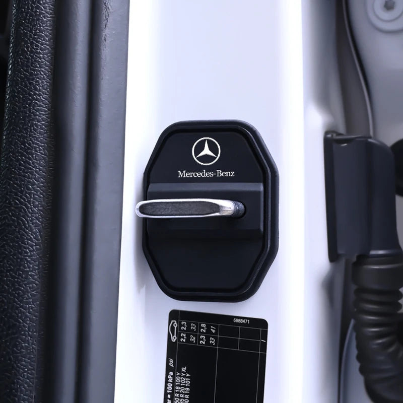Silicone Car Door Lock Covers Door Anti-Collision Soft Pads for Mercedes Benz B C E S Class A Class C200L GLC GLK CLA GLA