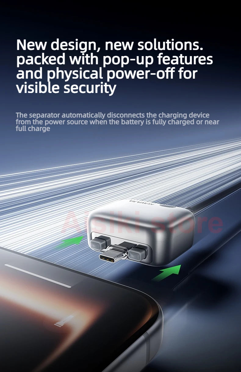 KUWAJIA KH-51 Original 140W Fast Charging Auto Pop-off Disconnector Full Charge Automatic Stop Device for Phone Tablet