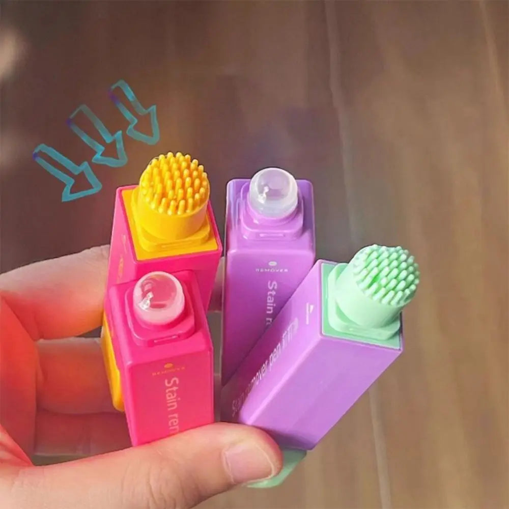 12ml Stain Remover Pen With Brush Head Double Head Oil Remover Stick Instant Portable Grease Removal Pen Household Cleaning