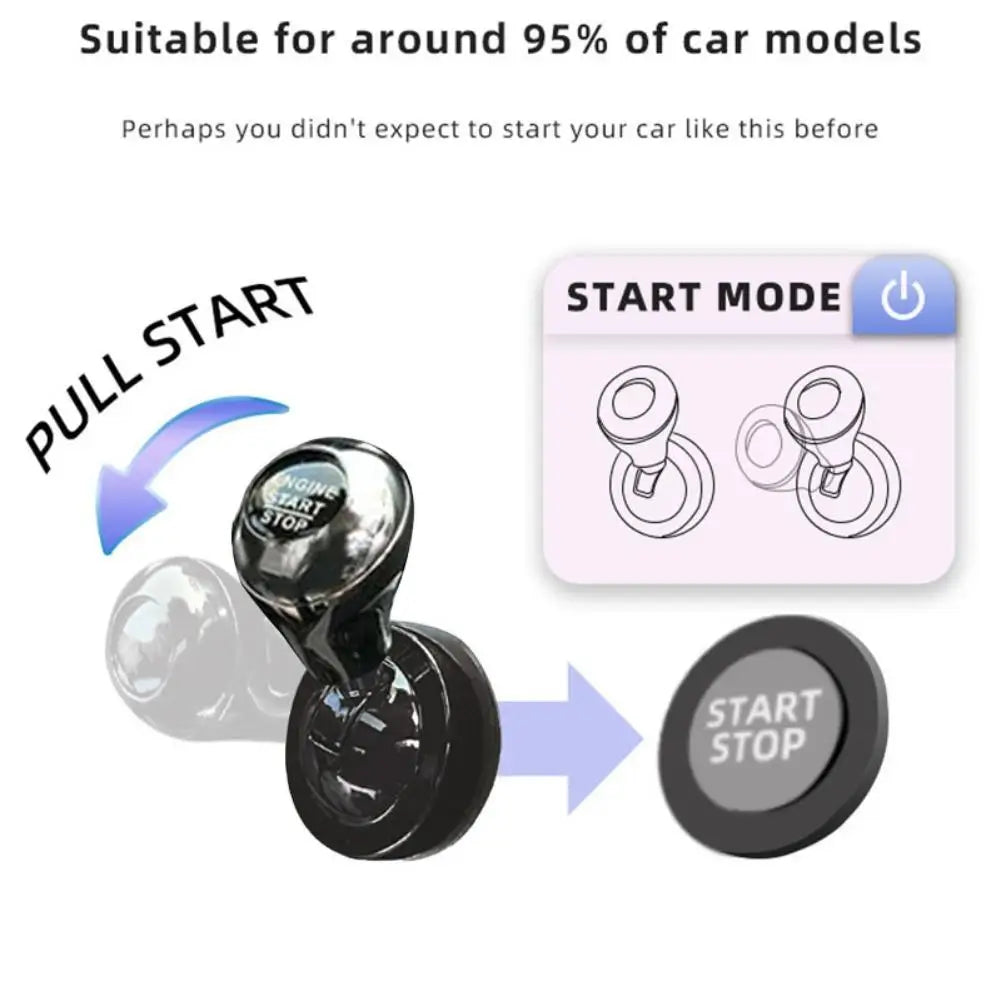 1Pcs Car starter lever decoration Car One Click Start Joystick Decorative Ball Creative All Metal Start Switch Button Cover