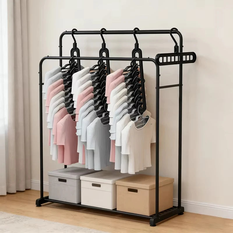 9-Hole Foldable Clothes Hangers Plastic Heavy Duty Space Saving Organizer Hangers For Clothes Home Closet Wardrobe Hanger