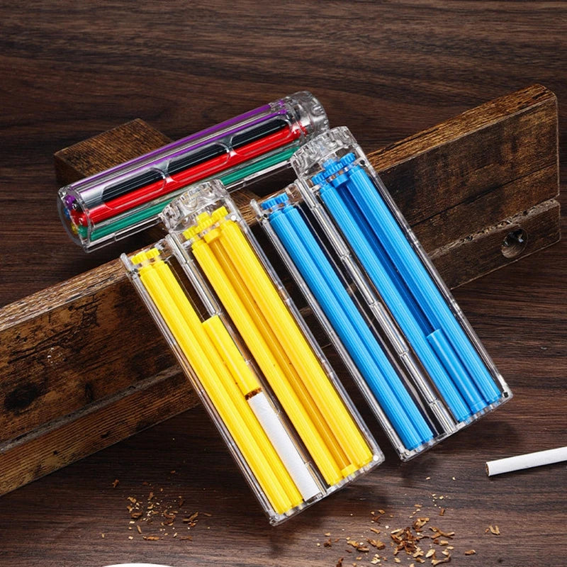 Manual Cigarette Roller Machine Heavy Duty Tobacco Injector with Metal Guide,Home Rolling Kit for Perfect Cigarette