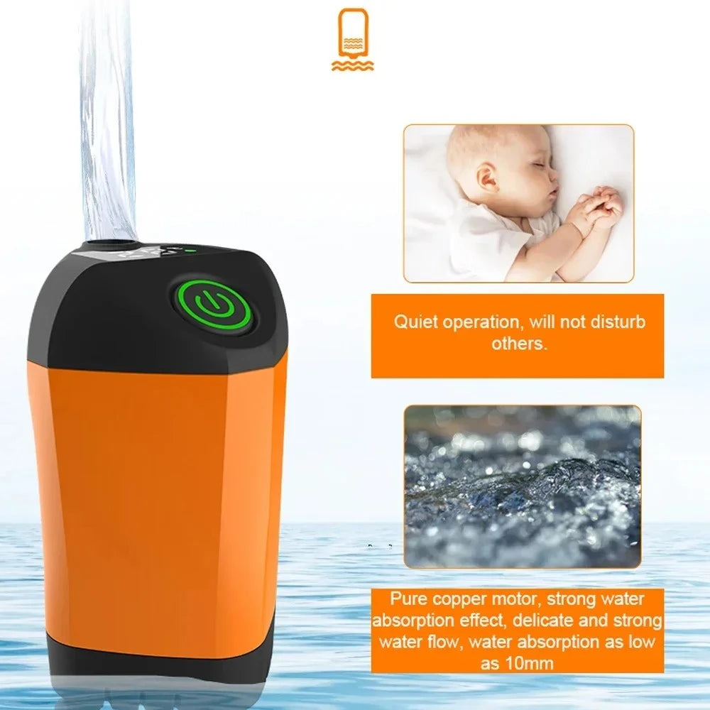 Portable USB Rechargeable High Pressure Waterproof Shower Pump for Camping Beach Hiking Pet Bath Car Wash