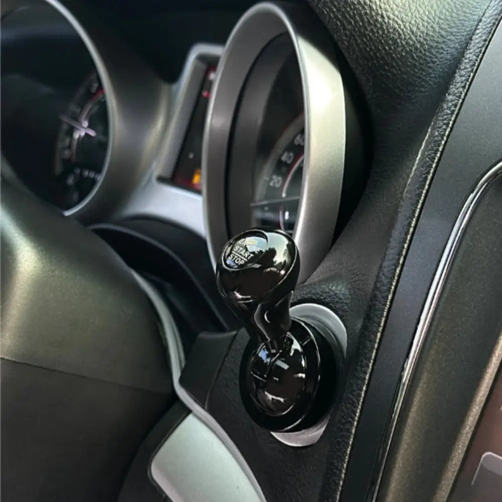 1Pcs Car starter lever decoration Car One Click Start Joystick Decorative Ball Creative All Metal Start Switch Button Cover