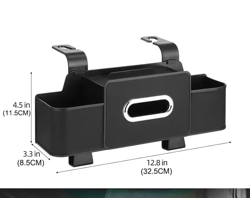 1/2pc Car Back Seat Organizer with 2 Drink Cup Holder-Tissue Box and Storage Box Hook-Multi-functional Storage-Great for Travel
