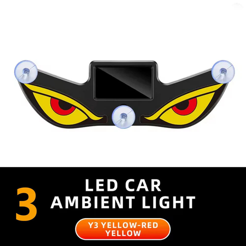 Solar DEMON EYE Ambient Light Dynamic Breathing Neon Light Car Decoration Rear Windshield Atmosphere Lights Car Accessories