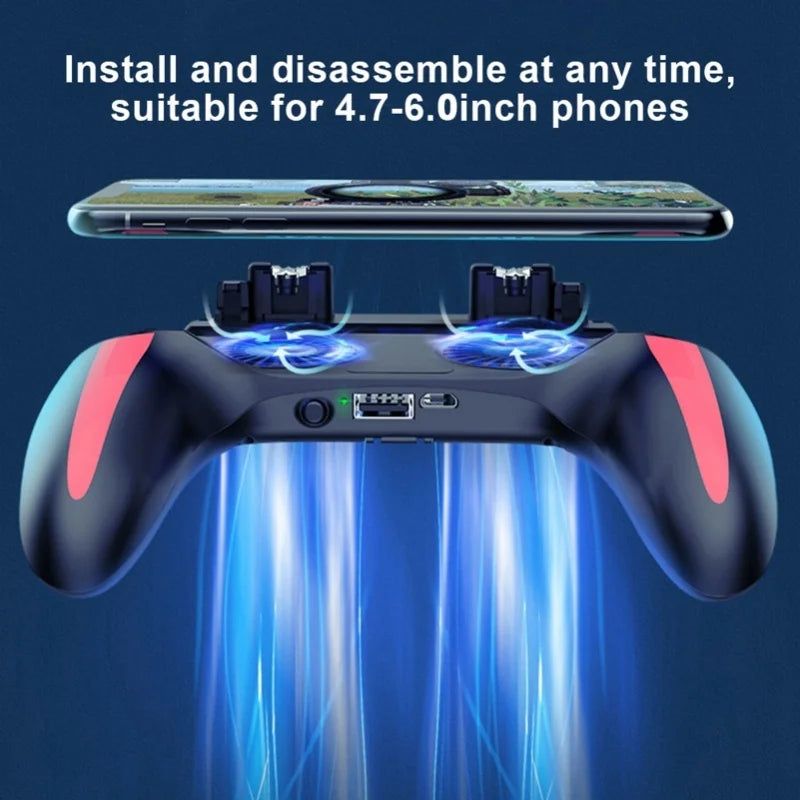 Dual Cooling Fans Mobile Phone Game Controller Gamepad With 5000mAh Battery  /2500mAh Battery