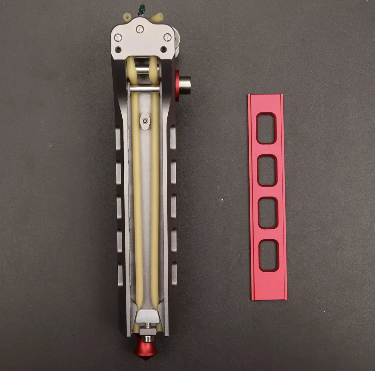 CNC Aviation Aluminum Automatic S lingshot Magazine Rubber Band Combination Tool CNC Pulley Manual Combination Tool