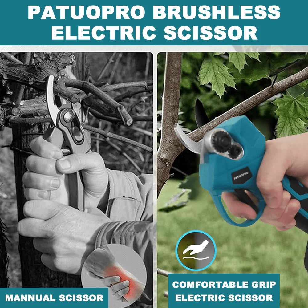 30mm Cordless Brushless Electric Pruning Shears (for Makita 18V batteries) – Power tool for pruning trees and bonsai branches.