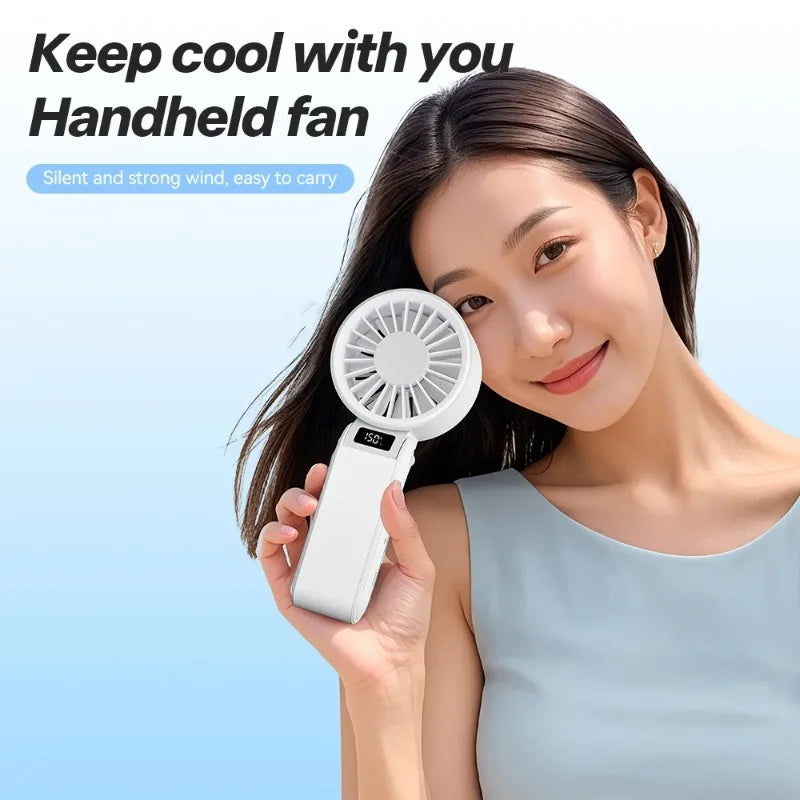 Mini ventilador portátil sin ruido, ventilador de alta velocidad, batería recargable de 3000mAh, ventilador USB