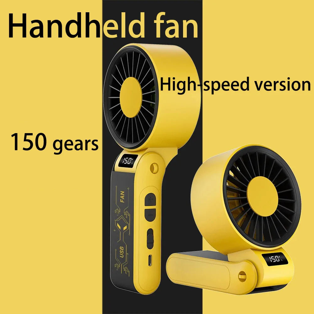 Mini ventilador portátil sin ruido, ventilador de alta velocidad, batería recargable de 3000mAh, ventilador USB