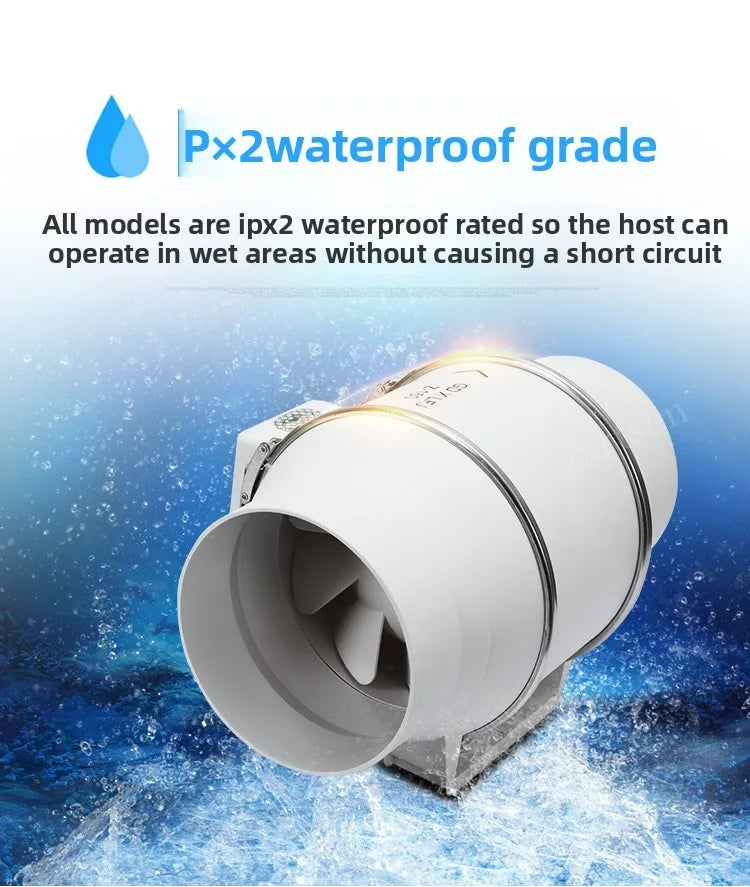3inch Exhaust Pipe Fan Ventilation Fan Pipe Fan Inline Duct Fan Ventilation Exhaust Blower Fans Quiet For Ducting