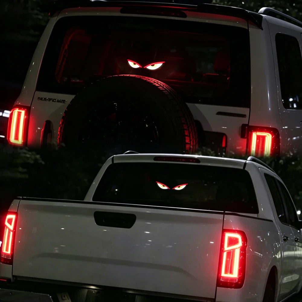 Solar DEMON EYE Ambient Light Dynamic Breathing Neon Light Car Decoration Rear Windshield Atmosphere Lights Car Accessories
