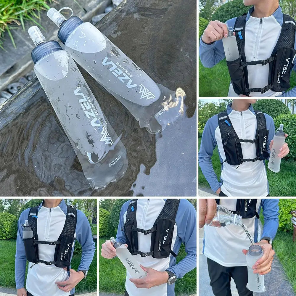 500ml Summer Folding Sport Water Bottle Lightweight Running Water Cup Portable Camping Soft Water Bag Outdoors