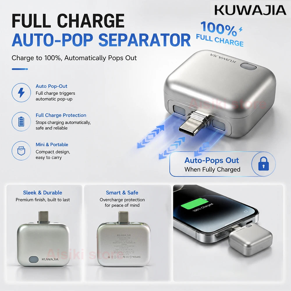 KUWAJIA KH-51 Original 140W Fast Charging Auto Pop-off Disconnector Full Charge Automatic Stop Device for Phone Tablet