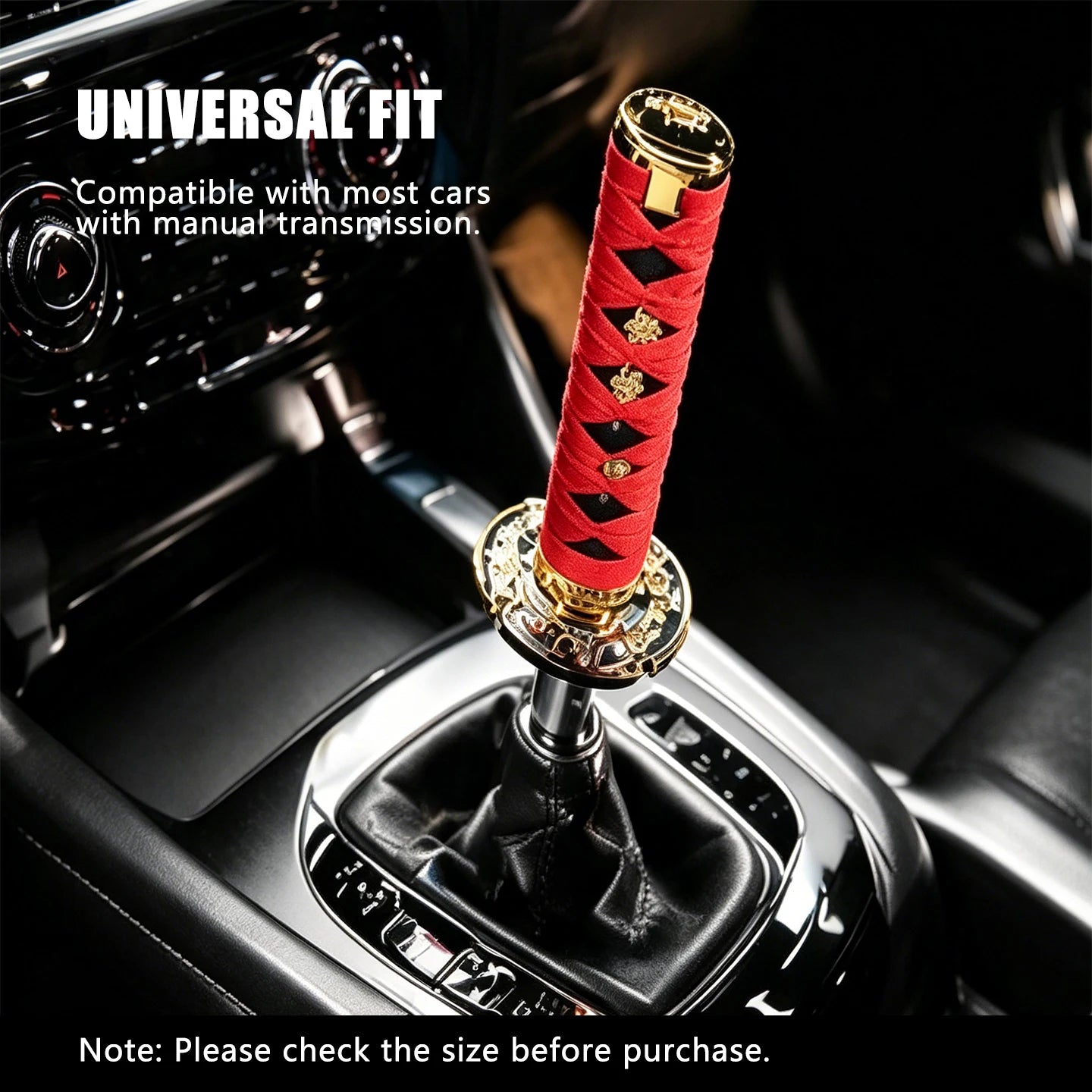 Universal JDM Samurai Sword Shift Knob 150mm / 200mm Samurai knife shift knob with adapter