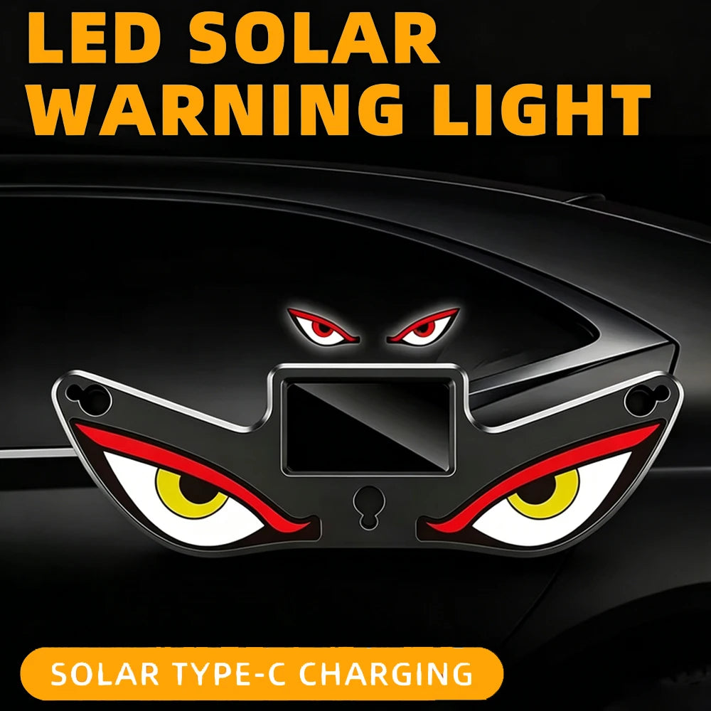 Solar DEMON EYE Ambient Light Dynamic Breathing Neon Light Car Decoration Rear Windshield Atmosphere Lights Car Accessories