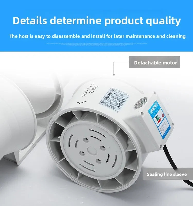 3inch Exhaust Pipe Fan Ventilation Fan Pipe Fan Inline Duct Fan Ventilation Exhaust Blower Fans Quiet For Ducting