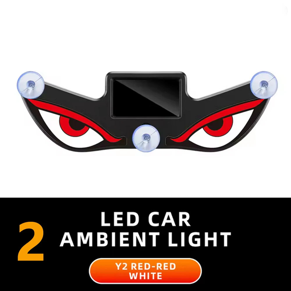 Solar DEMON EYE Ambient Light Dynamic Breathing Neon Light Car Decoration Rear Windshield Atmosphere Lights Car Accessories