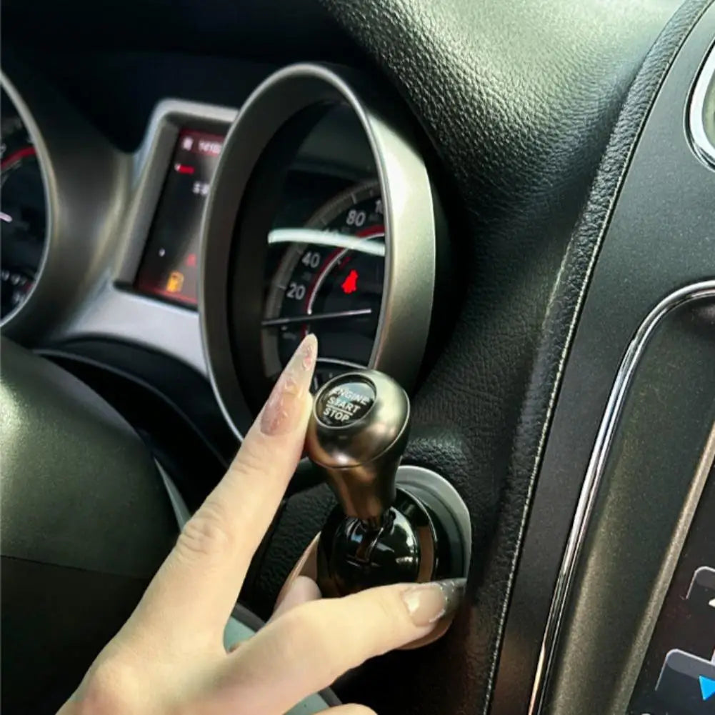 1Pcs Car starter lever decoration Car One Click Start Joystick Decorative Ball Creative All Metal Start Switch Button Cover