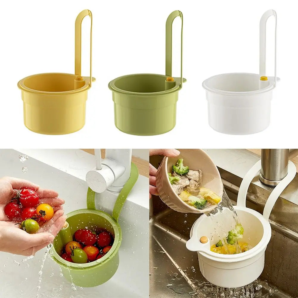 New Push-type Kitchen Sink Filter Basket Anti-leakage Versatile Filter Basket Separate Drain Bowl