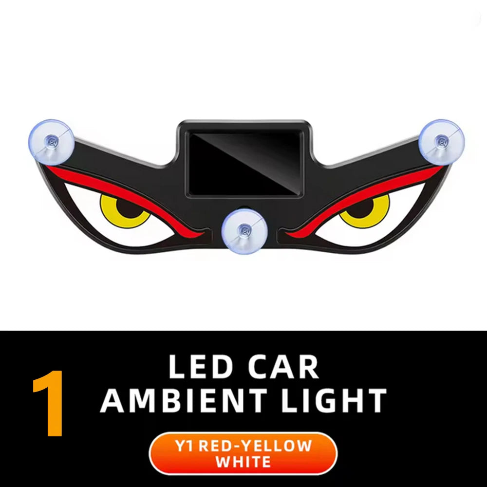 Solar DEMON EYE Ambient Light Dynamic Breathing Neon Light Car Decoration Rear Windshield Atmosphere Lights Car Accessories
