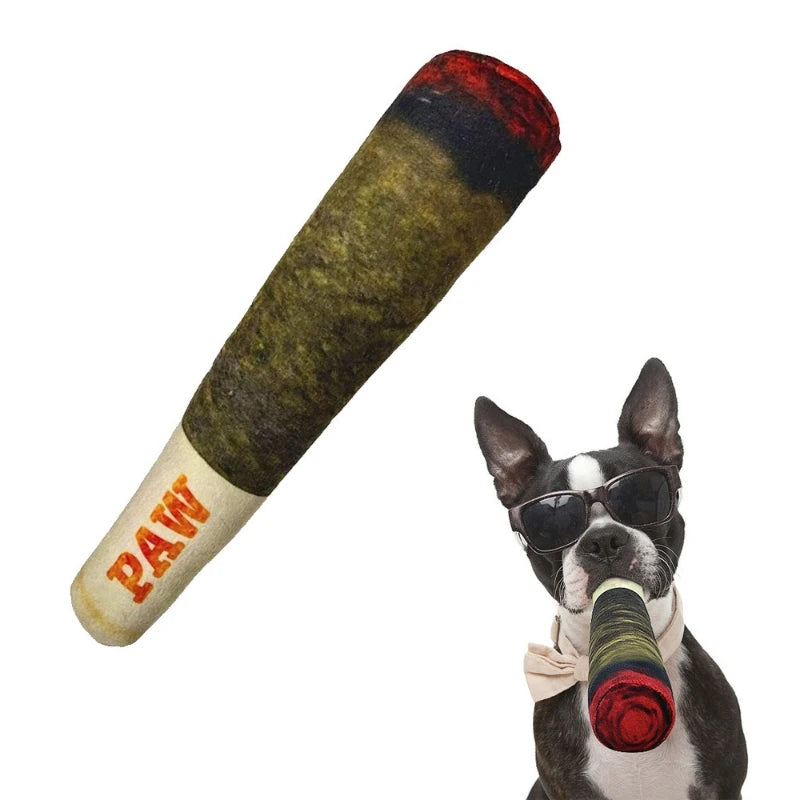 Dog Sound Toy Green Imitation Cigarette Plush Cat Mint Cigarette Fun Interactive Dog Toy For Large, Medium, And Small Dogs