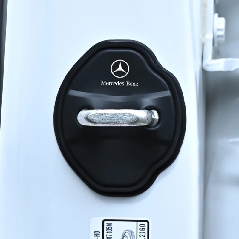 Silicone Car Door Lock Covers Door Anti-Collision Soft Pads for Mercedes Benz B C E S Class A Class C200L GLC GLK CLA GLA