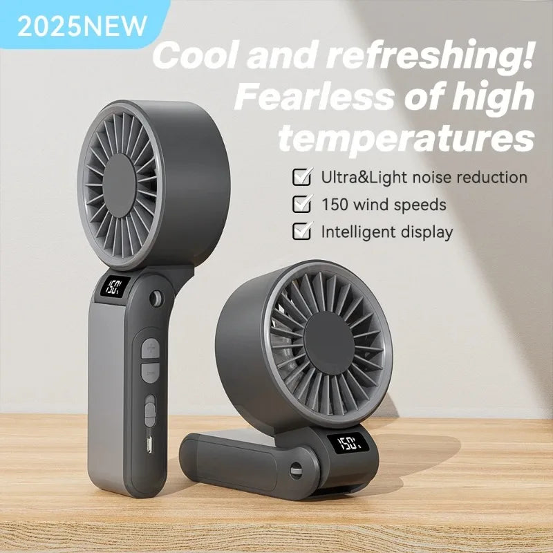 Mini ventilador portátil sin ruido, ventilador de alta velocidad, batería recargable de 3000mAh, ventilador USB