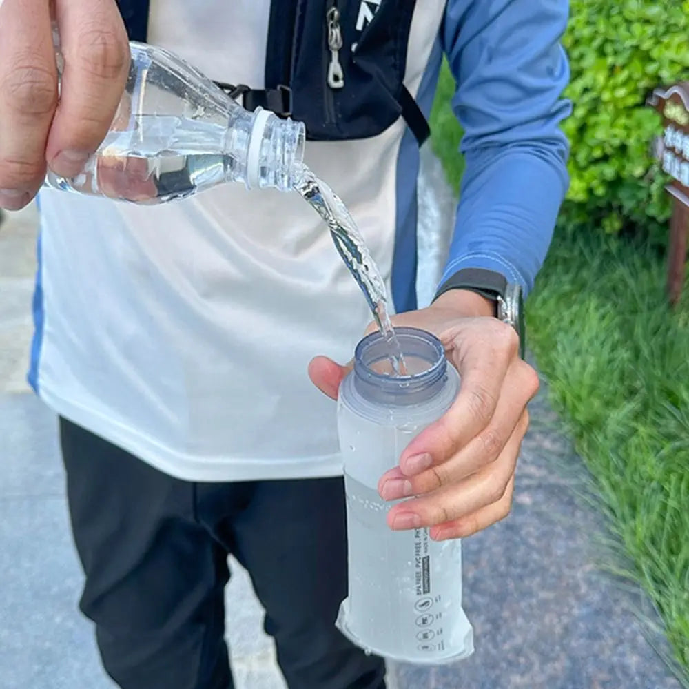 500ml Summer Folding Sport Water Bottle Lightweight Running Water Cup Portable Camping Soft Water Bag Outdoors