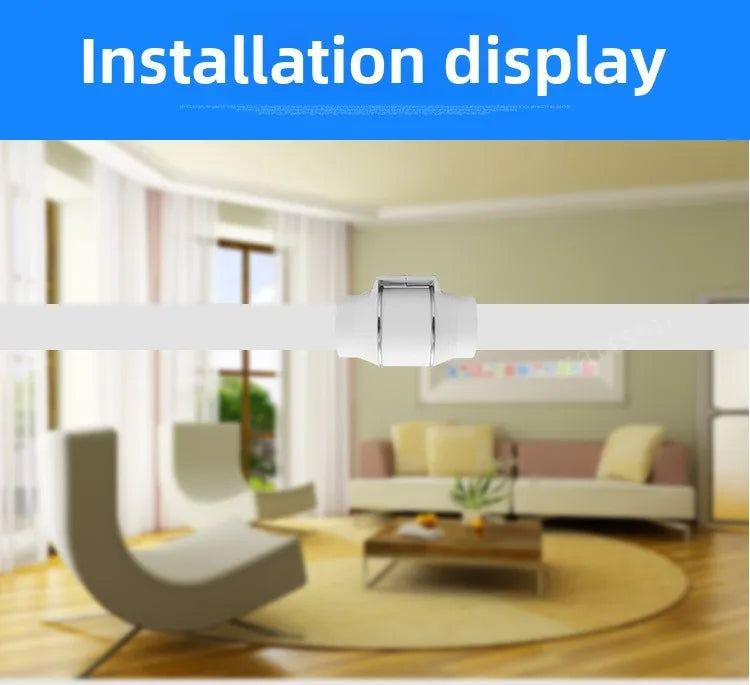 3inch Exhaust Pipe Fan Ventilation Fan Pipe Fan Inline Duct Fan Ventilation Exhaust Blower Fans Quiet For Ducting